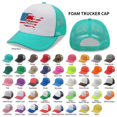 5 Panel Foam Mesh Back Trucker Cap