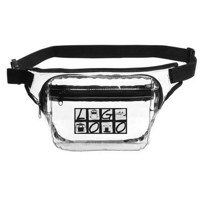2-Zipper Clear Fanny Pack