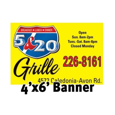 Custom Full Color Banner 4'x6'- 13 oz. Vinyl with grommets